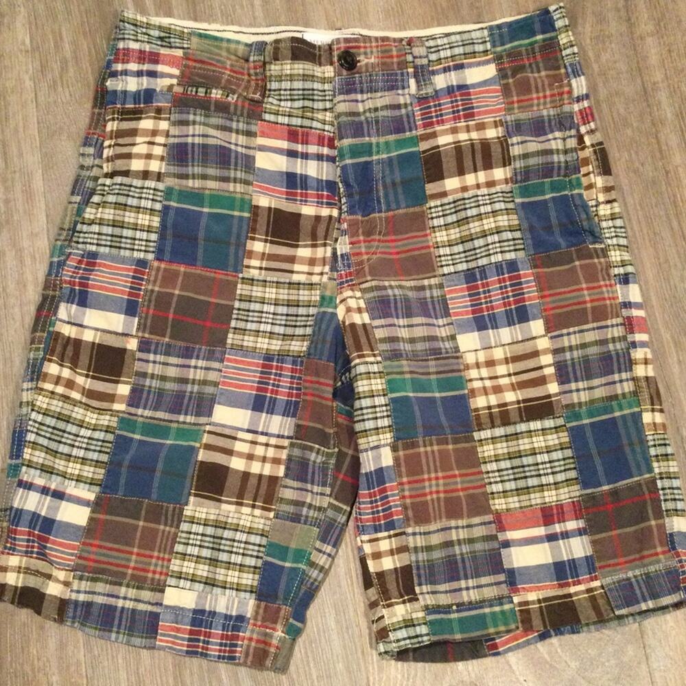 American Eagle Longer Length Patchwork Shorts 34 - image 1
